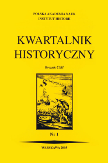 Kwartalnik Historyczny R. 112 nr 1 (2005), Artykuły recenzyjne