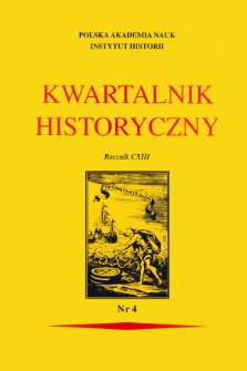 Kwartalnik Historyczny R. 113 nr 4 (2006), Artykuły recenzyjne