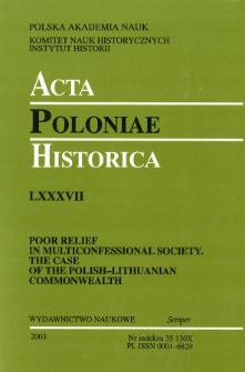 Acta Poloniae Historica T. 87 (2003), Reviews