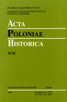 Acta Poloniae Historica T. 92 (2005)