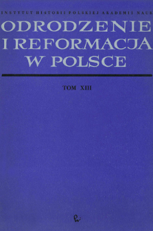 Odrodzenie i Reformacja w Polsce T. 13 (1968)