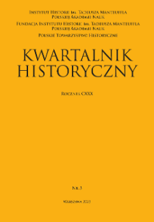 Kwartalnik Historyczny, R. 130 nr 3 (2023)