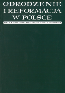 Odrodzenie i Reformacja w Polsce T. 54 (2010)