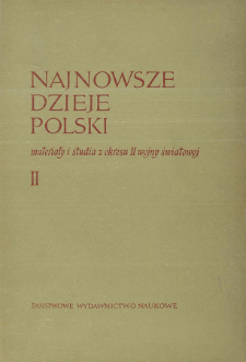 Najnowsze Dzieje Polski : materiały i studia z okresu II wojny światowej T. 2 (1959)