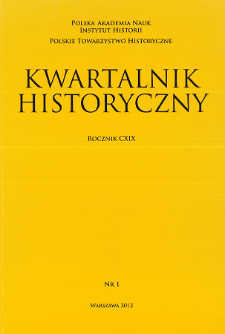 Kwartalnik Historyczny R. 119 nr 1 (2012)