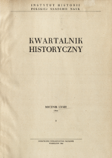 Kwartalnik Historyczny R. 73 nr 3 (1966)