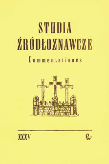 Studia Źródłoznawcze = Commentationes T. 35 (1994)