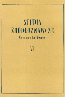 Studia Źr&oacute;dłoznawcze = Commentationes T. 6 (1961), Dyskusje