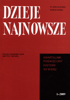 Dzieje Najnowsze : [kwartalnik poświęcony historii XX wieku] R. 41 z. 1 (2009), Autoreferaty