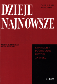 Dzieje Najnowsze : [kwartalnik poświęcony historii XX wieku] R. 42 z. 1 (2010), Artykuły recenzyjne i recenzje