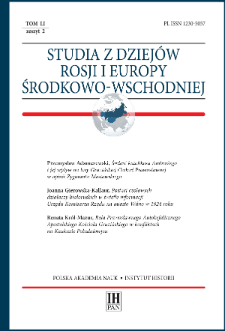 Studia z Dziej&oacute;w Rosji i Europy Środkowo-Wschodniej T. 51 z. 2 (2016)