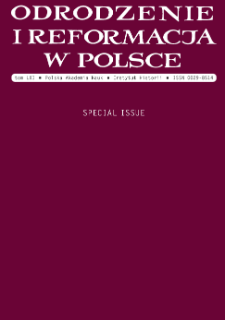 Odrodzenie i Reformacja w Polsce T. 61 (2017) Special Issue