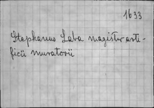 Kartoteka Słownika Antroponimii Polski od XVI do XVIII w.; Ła - Ły