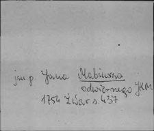 Kartoteka Słownika Antroponimii Polski od XVI do XVIII w.; Ma - Mą