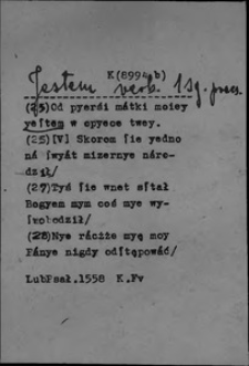 Kartoteka Słownika polszczyzny XVI w.; Źr&oacute;dło; LubPsał verb