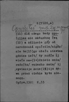 Kartoteka Słownika polszczyzny XVI w.; Źr&oacute;dło; OpŻyw adj., subst., pron., verb.