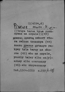 Kartoteka Słownika polszczyzny XVI w.; Źr&oacute;dło; Pat num.pron.subst