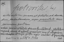 Kartoteka Słownika Łaciny Średniowiecznej; potioritas - praeconicus