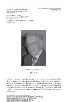 Karol Zierhoffer (1924-2019)
