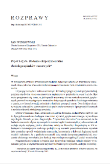 Before and until. Experimental Study of two temporal operators