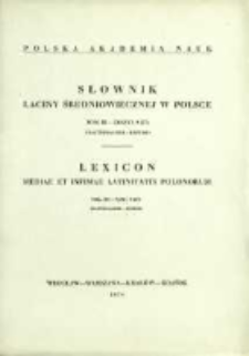 Słownik łaciny średniowiecznej w Polsce. T. 3 z. 9 (27), Exacionaliter-Expedio