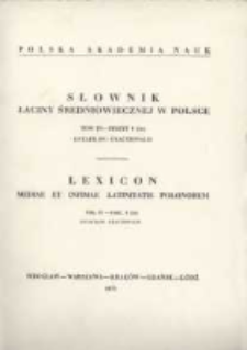 Słownik łaciny średniowiecznej w Polsce. T. 3 z. 8 (26), Entafilon - exactionalis