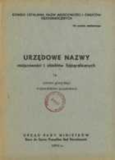 Urzędowe nazwy miejscowości i obiektów fizjograficznych. Nr 78; Powiat gostyński województwo poznańskie