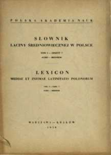 Słownik łaciny średniowiecznej w Polsce. T. 1 z. 7, Audio - Biennium
