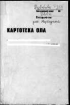 Kartoteka Og&oacute;lnosłowiańskiego atlasu językowego (OLA); Dąbr&oacute;wka (254)