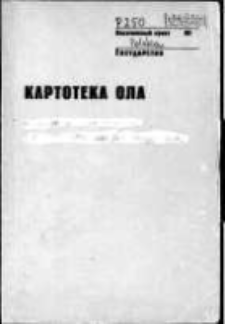 Kartoteka Ogólnosłowiańskiego atlasu językowego (OLA); Krzywogoniec (250)