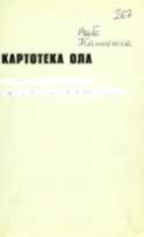 Kartoteka Ogólnosłowiańskiego atlasu językowego (OLA); Mała Kamienica (267)