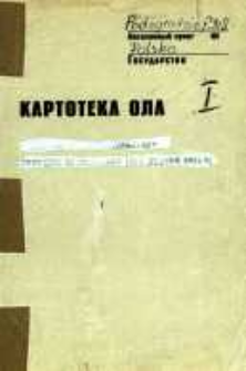 Kartoteka Ogólnosłowiańskiego atlasu językowego (OLA); Podegrodzie (318)