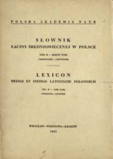 Słownik łaciny średniowiecznej w Polsce. T. 2 z. 8 (16), Consuetudo - Conventor