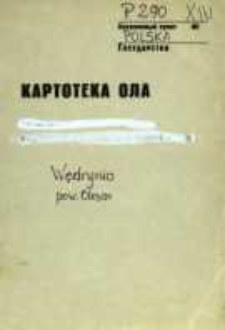 Kartoteka Ogólnosłowiańskiego atlasu językowego (OLA); Wędrynia (290)