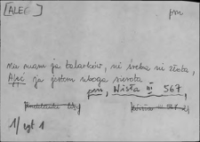 Kartoteka Słownika Gwar Ostr&oacute;dzkiego, Warmii i Mazur; Aleć - Banka