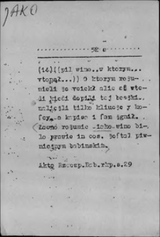 Kartoteka Słownika języka polskiego XVII i 1. połowy XVIII wieku; Jako1