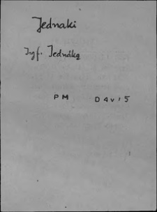 Kartoteka Słownika języka polskiego XVII i 1. połowy XVIII wieku; Jednaki - Jedynowłasny