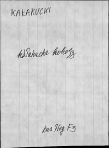 Kartoteka Słownika języka polskiego XVII i 1. połowy XVIII wieku; Kałakucki - Kamień