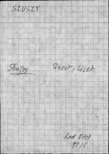 Kartoteka Słownika języka polskiego XVII i 1. połowy XVIII wieku; Słuszy - Słyszeć1