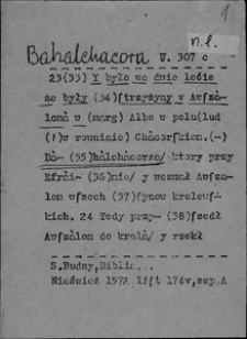 Kartoteka Słownika polszczyzny XVI w.; Baha - Bap; Cad - Cor (n. os. i n. m.)