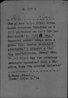 Kartoteka Słownika polszczyzny XVI w.; Lewic - Litewski