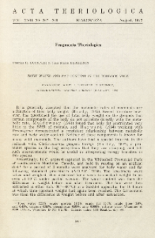 Body water and fat content in the redback vole