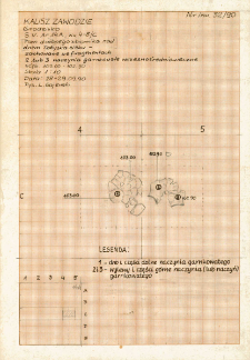 KZG, V 14 A, plan archeologiczny wykopu