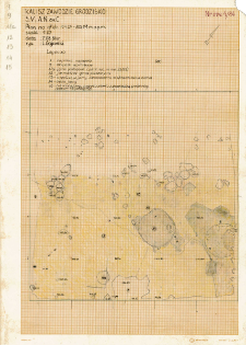 KZG, V 14 C, plan archeologiczny wykopu