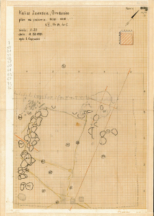 KZG, V 14 C, plan archeologiczny (szkic) wykopu