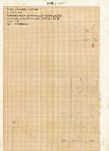 KZG, V 14 C, plan archeologiczny (szkic) wykopu