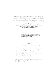 Towards perception-based fuzzy modeling: an extended multistage fuzzy control model and its use in sustainable regional development planning