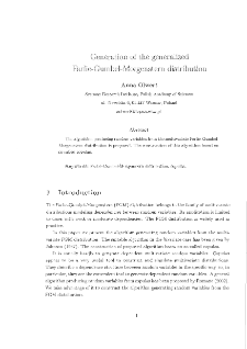 Generation of the Farlie-Gumbel-Morgenstern distribution