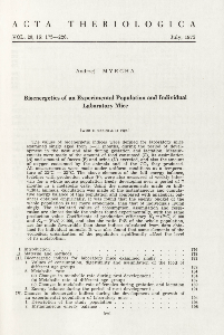 Bioenergetics of an experimental population and individual laboratory mice