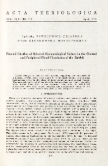 Diurnal rhythm of selected haematological values in the central and peripheral blood circulation of the rabbit